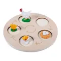 Set di giocattoli Montessori ciclo di vita del pollo in legno, modello educativo di crescita. - Dachen stile pulcino