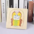 Giocattolo puzzle in legno Montessori per bambini educazione precoce personaggio - Stile Nonno