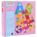 Wooden alphabet puzzle toy for toddlers, colorful early learning puzzle set for kids. - Alphabet Puzzle