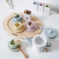 Set di giocattoli per tè pomeridiano in legno per bambini cucina gioco di ruolo - my Tè del pomeriggio 0,9 kg
