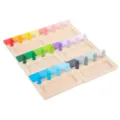 Giocattolo educativo sensoriale in legno Montessori tavola di abbinamento colori per bambini ordinamento - Multicolore