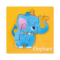Puzzle 3D in legno elefante giocattolo educativo precoce per bambini tavola di legno - Elefante