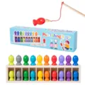 Kinder Holz magnetisches Angelspiel Farbzuordnung fruehe Lernspielzeug Set mit Box - 2-in-1 lustiges Fisch-Anpassungsspiel