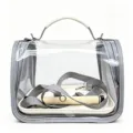 Borsa di trasporto trasparente per uccelli gabbia traspirante con trespolo. - Grigio