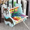 Giocattolo educativo in legno abaco xilofono multifunzionale per bambini e bambine apprendimento precoce. - Xilofono husky 2 in 1