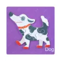 Puzzle en bois pour enfants mignon chien de dessin animé jouet éducatif pour les bébés - Chien