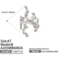 Irregular stainless steel ring, avant-garde molten design, waterproof and hypoallergenic. - Irregular Fluid Style (A265-B) / Silver