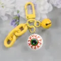 Llavero de ojo de Halloween amarillo, colgante de bolso de resina, accesorio espeluznante. - Estilo 2