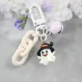 Llavero lindo de fantasma de Halloween de resina con sombrero de bruja para bolso - Estilo 4