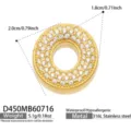 Colgante de letra en acero inoxidable bañado en oro 18K con circonitas brillantes. - Colgante de Letra O Dorado Solo (D450)