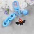 Llavero calabaza murciélago Halloween azul claro resina color caramelo colgante de bolsa tierno - Estilo 17