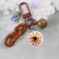 Halloween llavero globo ocular resina aterrador marrón oscuro colgante bolso dije - Estilo 18