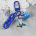 Llavero de búho de resina azul lindo colgante de animal con campana azul para bolso - Estilo 20