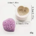 Heart rose silicone mold for cake decorating, chocolate, soap, and DIY crafts. 3.8x5.5cm size. - Hydrangea / 5.5x4.2x3.8cm (60g)