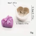 Heart silicone mold with bow chocolate fondant soap pastry baking tool 4cm 5.5cm 70g - Bow / 5.5x4x4cm (70g)