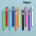 10pcs cute colorful cartoon gel pens with resin crown bear pendants for school office. - Style 2 (10-Piece Pack)