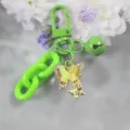 Portachiavi farfalla 3D verde con catena e campanello accessorio borsa moda variante - Stile 8