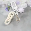 Chique metalen strass sleutelhanger met schattige bel en ketting voor handtas decor - Stijl 4