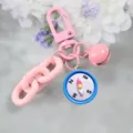Leuke roze sleutelhanger tas bedel met metalen ketting en kompas hanger voor vrouwen. - Stijl 4