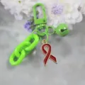 Groene sleutelhanger met rode lint hanger, schattige bel en ketting accessoire voor tas. - Stijl 5