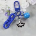 Blue Keychain Cute Bag Pendant Metal Alloy Chain with Rhinestone Charm Accessory - Style 22