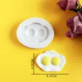 Καλούπι σιλικόνης για τηγανιτό αυγό DIY χειροτεχνία ρητίνη κερί εργαλείο 4.8x6.5cm - Αυγό με Διπλό Κρόκο / Ροζ