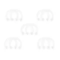 Transparent flexible horseshoe piercing retainer ring 16G 1.2mm body jewelry detail - Letter E