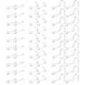 Clear acrylic nose ring studs retainers set transparent body piercing jewelry for cartilage lip - 60 Pieces Pack (0.8x1.5)