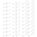 Clear acrylic nose studs retainers set detail view showing straight and curved piercing shapes. - 60 Pieces Pack (0.8x1.5)