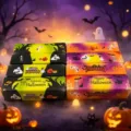 Nahaufnahme von Halloween-Slow-Rebound-Squishy-Buttersticks mit festlichen, gruseligen Mustern - Halloween Butter Stick (OPP-Beutel) / Dunkelgrün