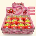 Box mit 12 Erdbeer-Squishies, langsam aufsteigend, zur Entspannung, einzeln verpackt. - Erdbeere-Stil (Verpackt) / 12er Set