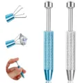 2pcs outil extracteur boucles d'oreilles en inox, ensemble porte-gemme diamant 4 griffes - Style F