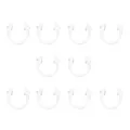 Clear flexible horseshoe piercing retainers for nose eyebrow and ear, 30pcs transparent set. - Letter F