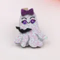 Halloween ghost wooden clip DIY craft accessory glittering cute party decoration supply - Ghost Style / White (O3-5)