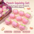 Weiches und realistisches Pfirsich-Squishy-Spielzeug-Set mit Slow Rebound zum Stressabbau - 仿真水蜜桃(opp袋装)