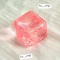 Rosa glitzerndes durchscheinendes Slow-Rebound-Eiswürfel-Squishy-Spielzeug zum Stressabbau - Glitzer-Stil / Beutelverpackung / Rosa Glitzer (OPP-Beutel)