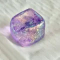 Violetter Glitzer-Eiswürfel-Squishy mit Slow Rebound-Effekt zum Stressabbau Spielzeug - Glitzer-Stil / Beutelverpackung / Lila Glitzer (OPP-Beutel)