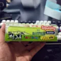 Realistic butter stick squishy toy in Musibaby packaging for stress relief and sensory play - PVC Boxed / Squeaky Crispy Squishy Toy [Green]