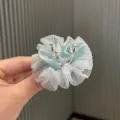 Süße Kinder Kronen Haarspange mit Tüll und Strass, süße Babar Haarschmuck Accessoires. - Himmelblau (D2-1)
