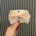 Polychromi fourketa fiogkos paidiki prigkipissa me pagietes, glyko klip mallion koritsia. - Στυλ Πολύχρωμο Κλιπ Μαλλιών (N1-5)