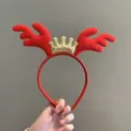 Weihnachtlicher Geweih Haarreif roter Haarreif für Kinder Weihnachtsfeier Haarschmuck - Braun Krone