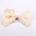 Fermaglio per capelli con fiocco di paillettes colorate per bambini, stile principessa. - Stile Semilavorato Orchidea (N1-5)