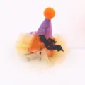 Halloween hair clip children wizard hat bat hair accessories DIY party cute hairwear props - Light Purple Style Semi-finished Product