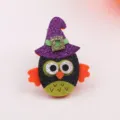 Halloween felt owl craft accessory cute cartoon decoration DIY party supply item - Orange (O3-5)