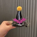 Halloween Hexenhut Haarklammer Kinder Party Glitzernde Fledermaus Haarschmuck Neu - Gelb