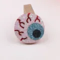 Halloween handmade DIY eyeball clip accessory, glitter spooky craft material for decor and parties. - Carmine (O3-5)