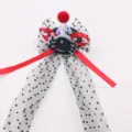 Halloween Kinder Haarschmuck schwarzes Punkt Netz Schleife rote Schleife Spinne Party Hut SKU - Roter Blinklicht-Stil Halbfabrikat