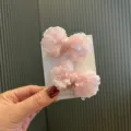 Paio mollette per capelli fiocco paillettes rosa, forcine in tulle dolce, accessori per capelli. - Morsetto a pinza / Rosa