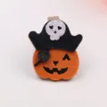 Halloween Pumpkin Pirate Wooden Clip Craft Decoration DIY Holiday Party Accessory Cute Style - Orange (S1-5)
