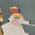 Süße handgefertigte Filz Regenbogen Wolke Haarklammer für Damen und Kinder tägliches Haaraccessoire - Rosa